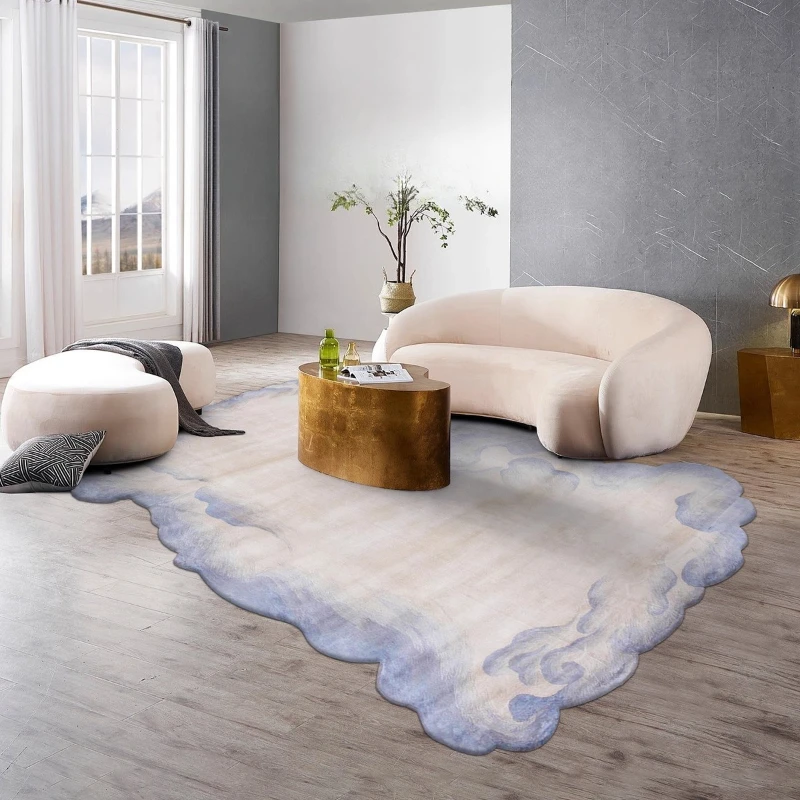 Irregular Shape Bedroom Decor Gradient Carpet Luxury Carpets for Living Room Fluffy Soft Lounge Floor Mat Thick Plush Study Rug