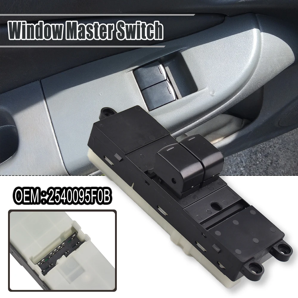 Interruptor de ventanilla eléctrica del lado del conductor para Nissan Sunny, Almera 2006, 2007, 2008, 2009, 2010, 2011, 2012, 2013, accesorios de coche