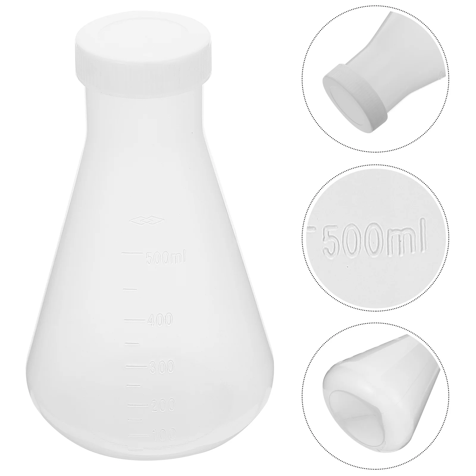 

3 Pcs Beaker Plastic Flask Laboratory for Experiment Conical Chemistry Erlenmeyer Transparent Child