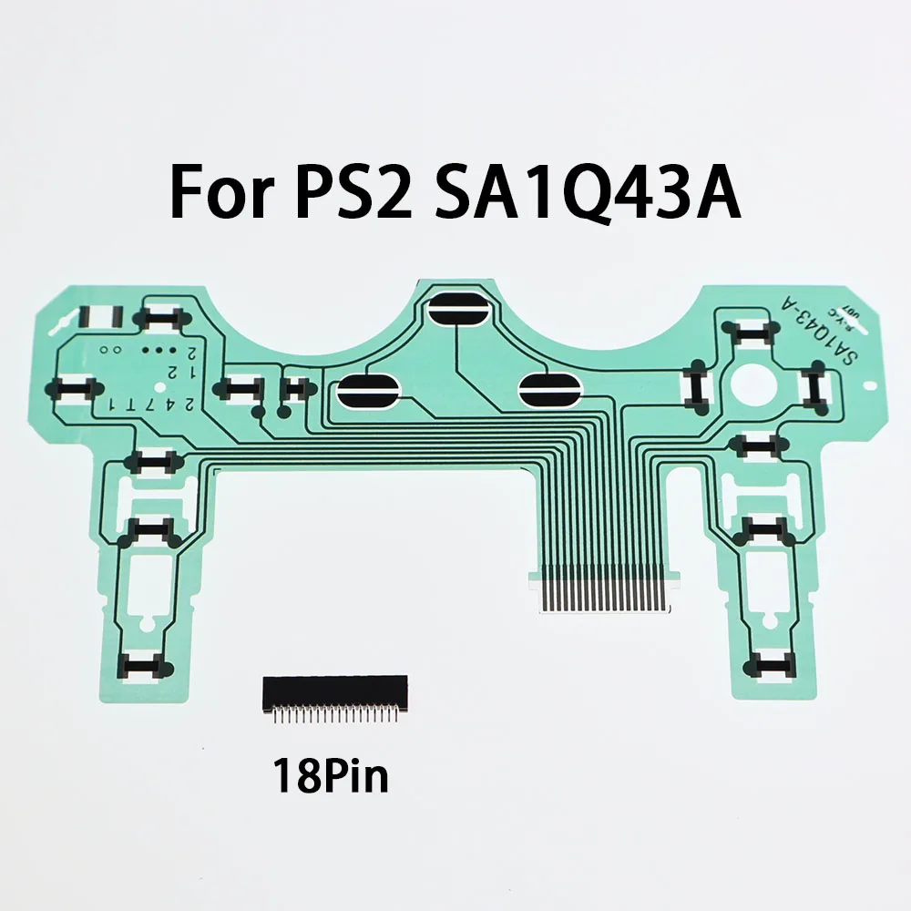 أزرار لوحة دوائر الشريط لوحدة تحكم PS2 كابل مرن للوحة المفاتيح ذات الفيلم الموصل