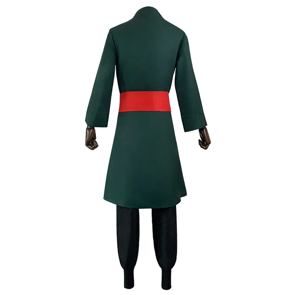 Disfraz de Anime Roronoa Zoro, uniforme tipo kimono, pantalones, trajes, traje de Carnaval de Halloween