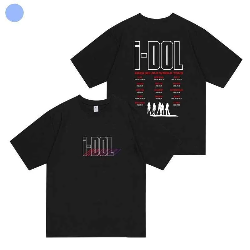 2024 (G)I-DLE WORLD TOUR IDOL Merch T Shirt Women Men MIYEON SOYEON YUQI SHUHUA 100% Cotton Short Sleeve Graphic Tees