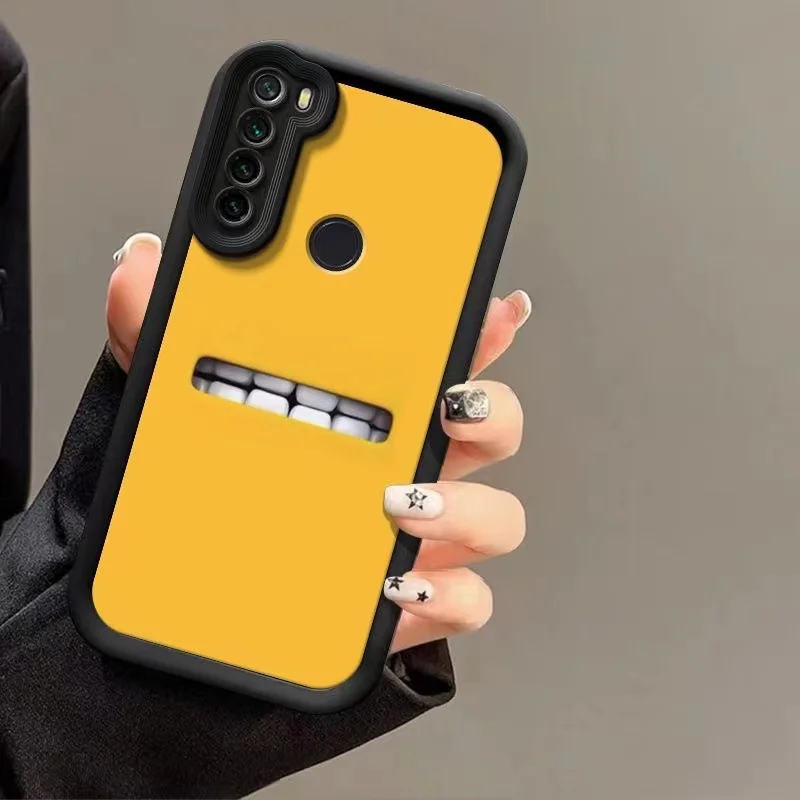 Funny teeth Camera Lens Portector Case For Xiaomi Redmi Note 8 2021 Pro Coque Soft S Cover