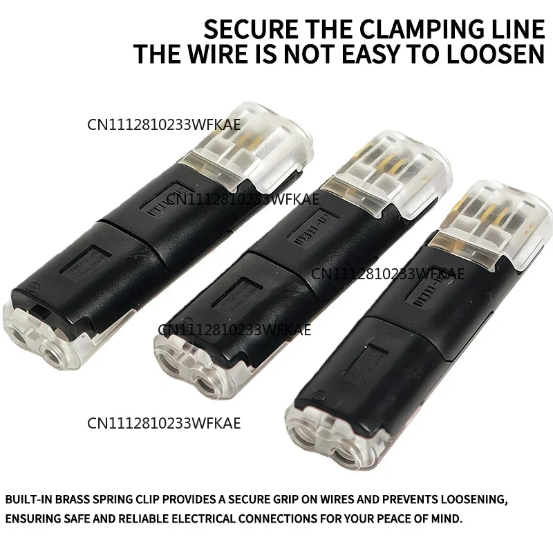 50 Pair Connector 2P - Solder-Free Strip-Free Insulation Piercing Terminal Block, Quick Disconnect Plug for LED Cable