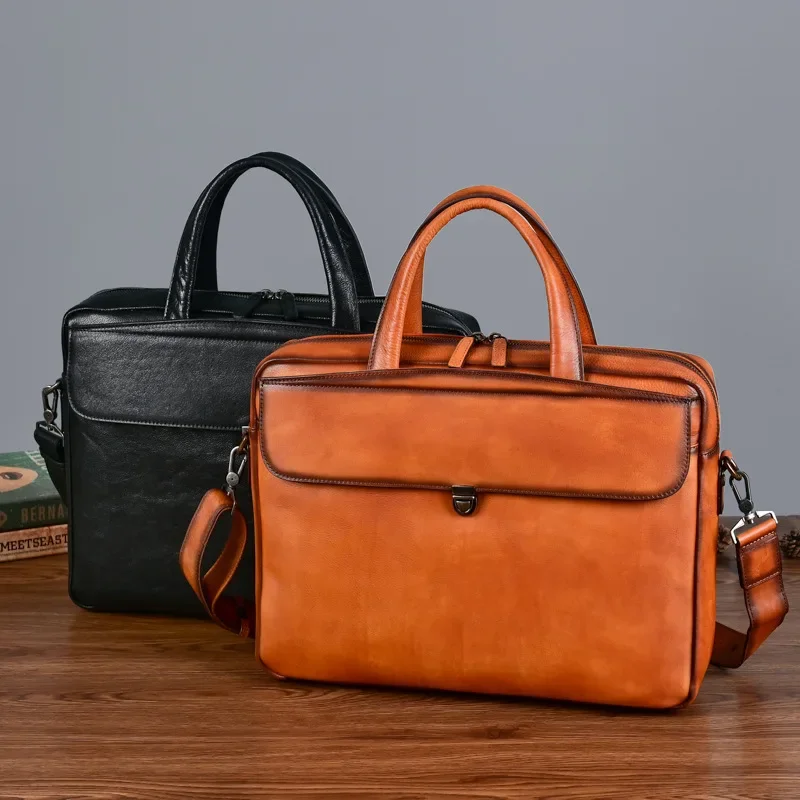 Stylish Men's Briefcase with Multiple Compartments