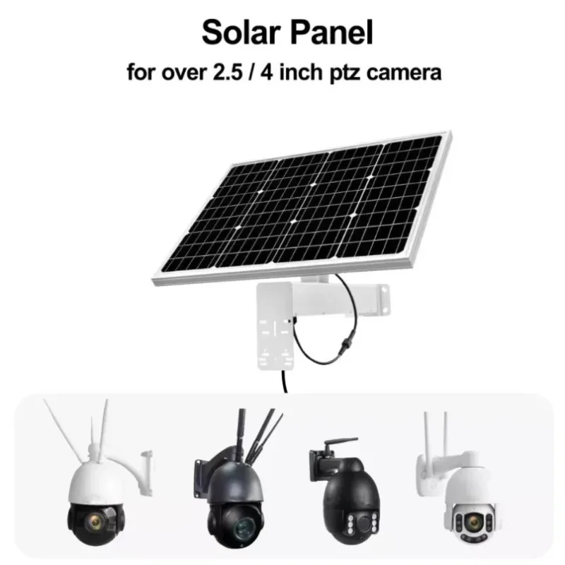

Outdoor 60W 120W Solar Panel with 20AH 30AH 60AH Battery Solar Camera Mounting Bracket Solar Panel for CCTV Security Cameras