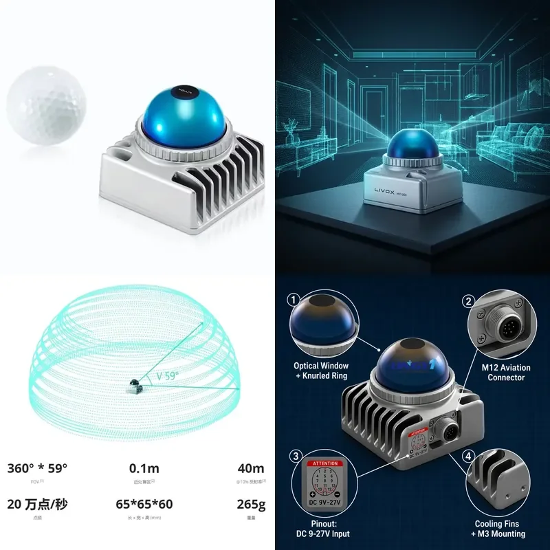 High Precision 2D and 3D Lidar Sensors for Logistics Mobile Robots AGV Scanners Obstacle Avoidance Lidar Mapping