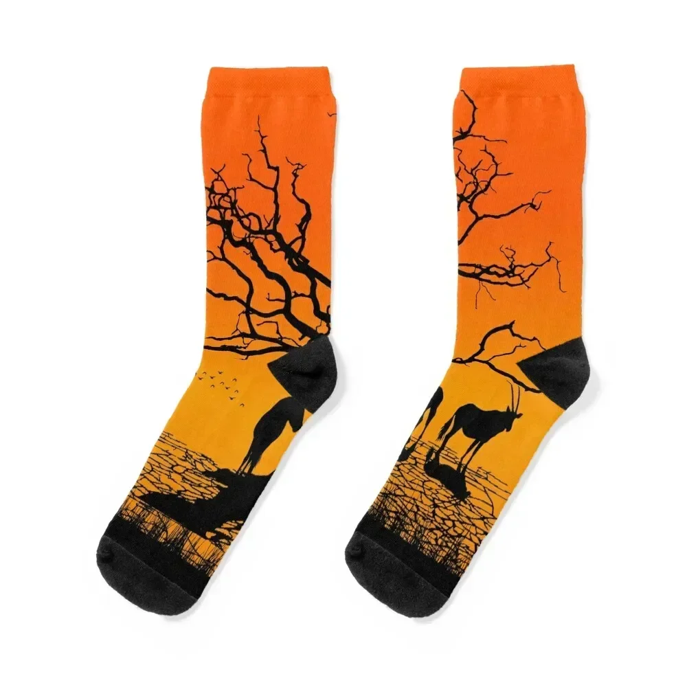 

Oryx gazella in the desert Socks christmas gift Climbing Boy Socks Women's