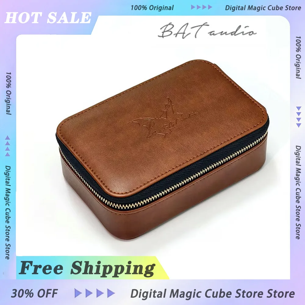 

Bat Audio PU Leather Earphone Storage Bag HiFi Anti-Crush Box High-End Case with Inner Tray Blue/Green/Brown Earphone Bag Gifts