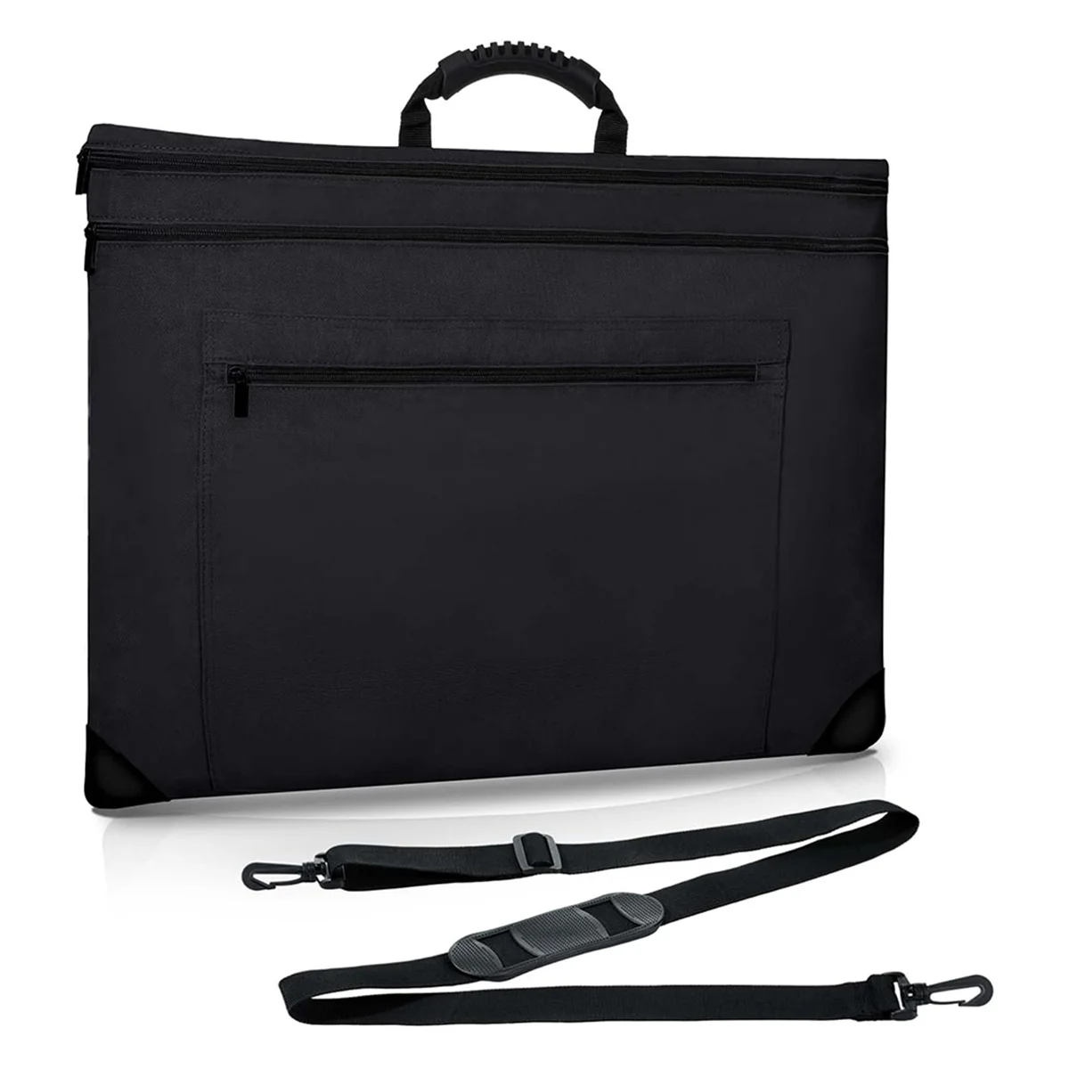 Lightweight Art Briefcase Waterproof Carrying Case with Sturdy Shoulders and Handle for Sketching,Posters and Painting,A