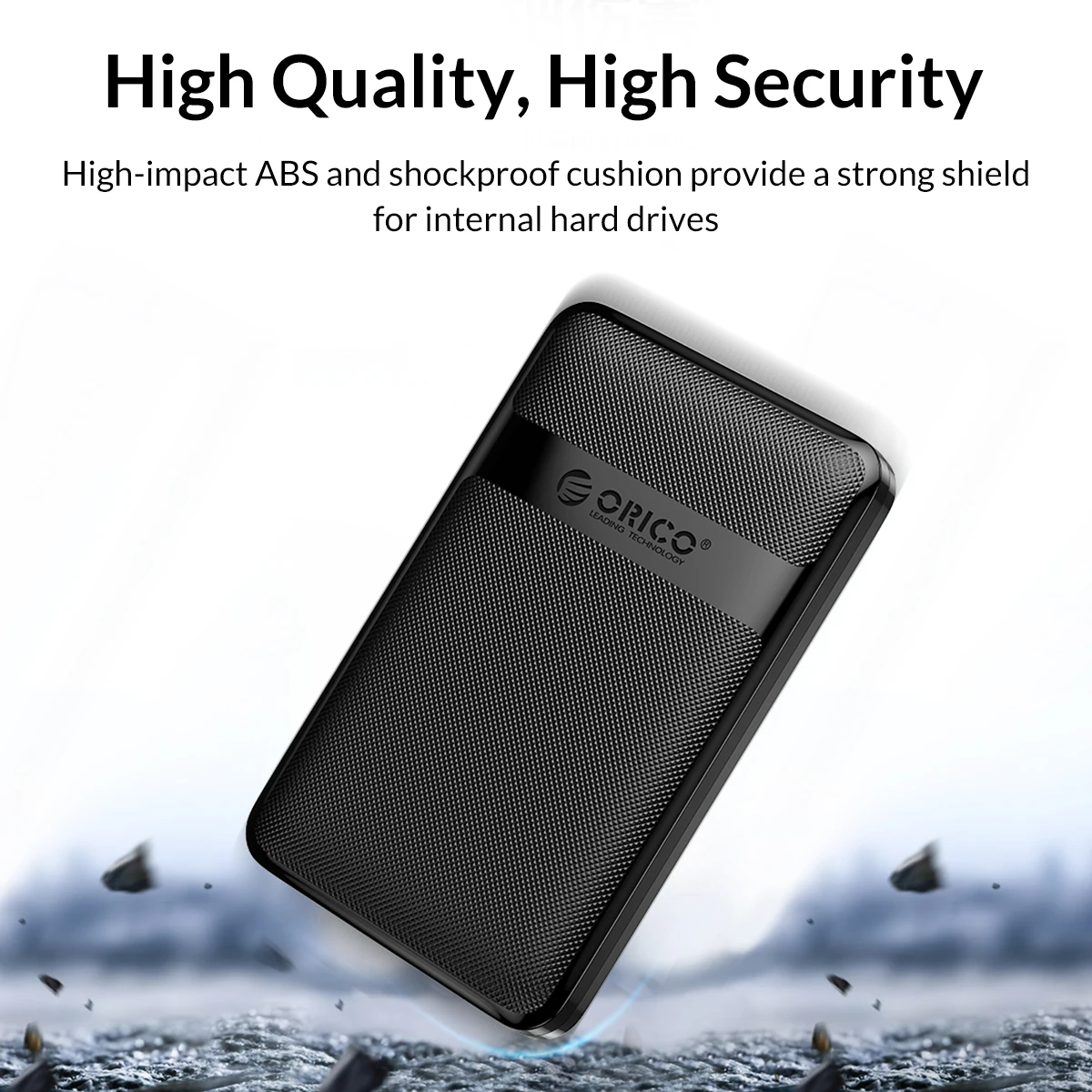 ORICO 2,5'' Festplattengehäuse Werkzeuglos 5Gbps USB zu SATA Externes Festplattengehäuse für 2,5 Zoll 7mm 9,5mm SSD HDD Max 6TB – Detail 6