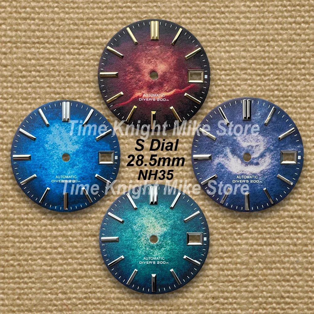 28.5mm 3D Printed Star Sky S Dial Suitable For NH35 Movement High Quality Watch Modification Accessories