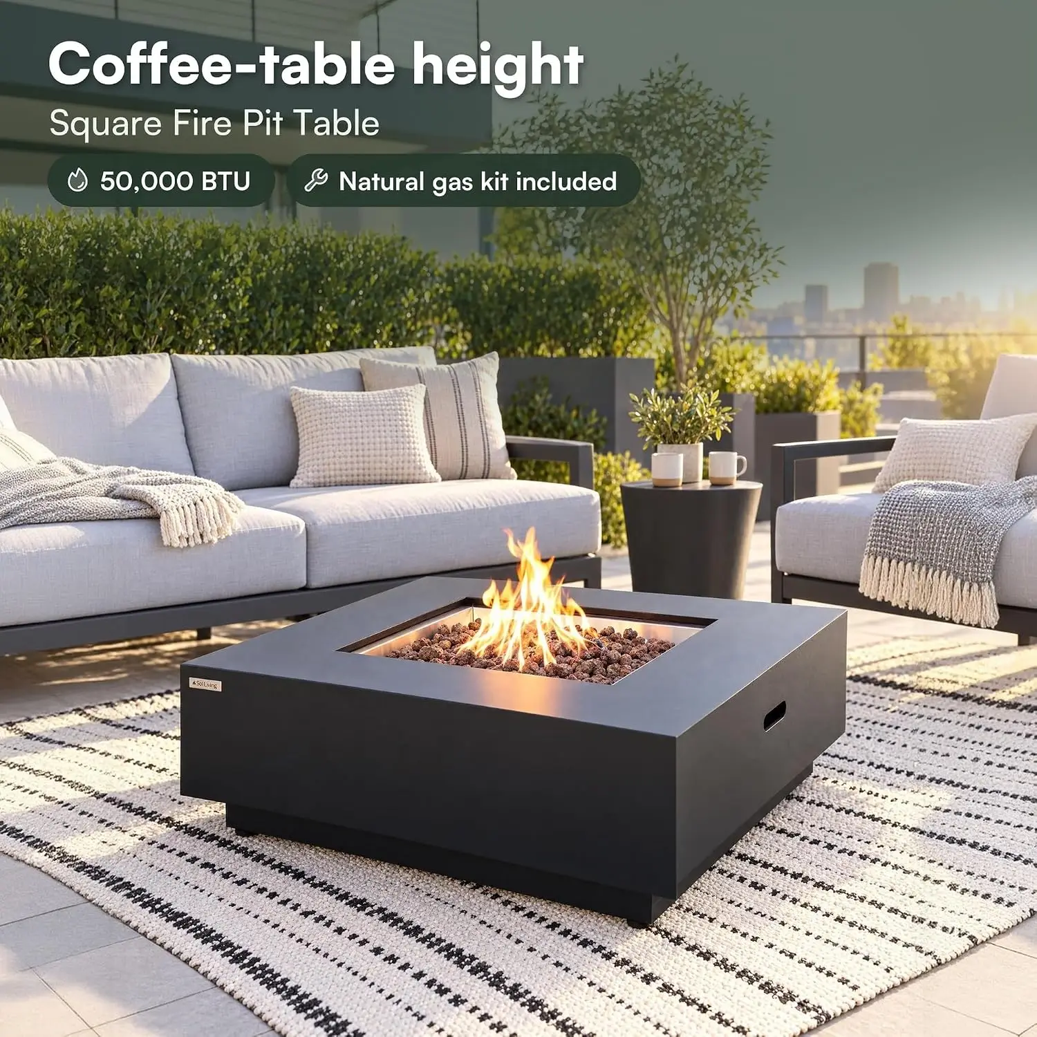 Ashton Fire Table Outdoor Fire Pit 36