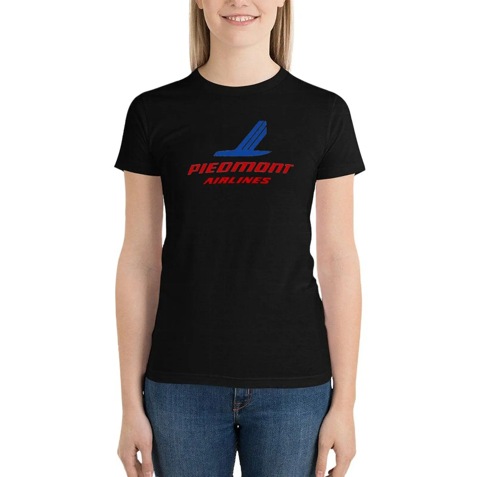 Piedmont airlines T-Shirt anime clothes kawaii clothes cute tops workout shirts for Women loose fit