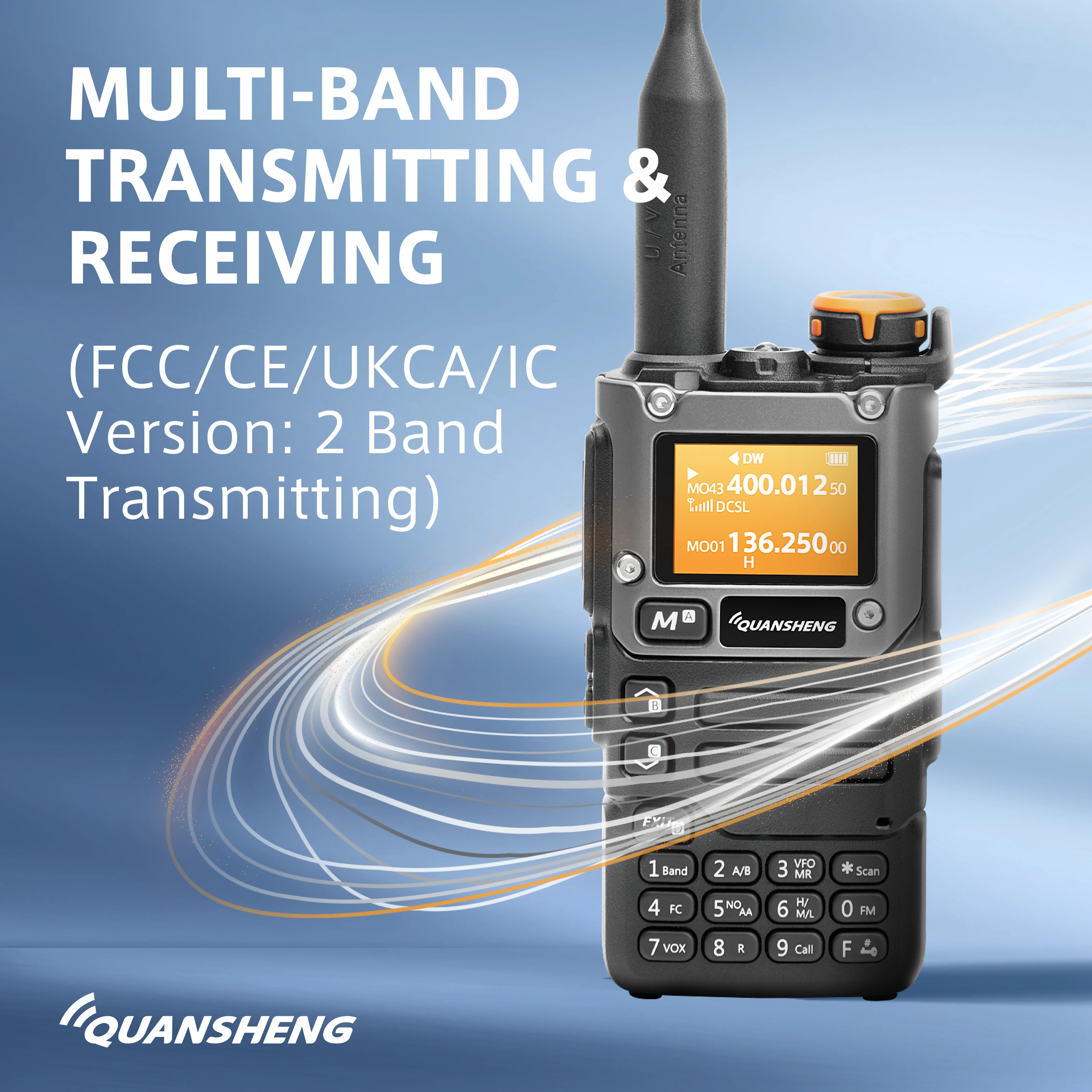 Quansheng-Rádio em Dois Sentidos, Carga Tipo C, Atualização Walkie Talkie, UV-K5, UV-K58, UVK58, UV-K6, 50-600MHz, UV-K58