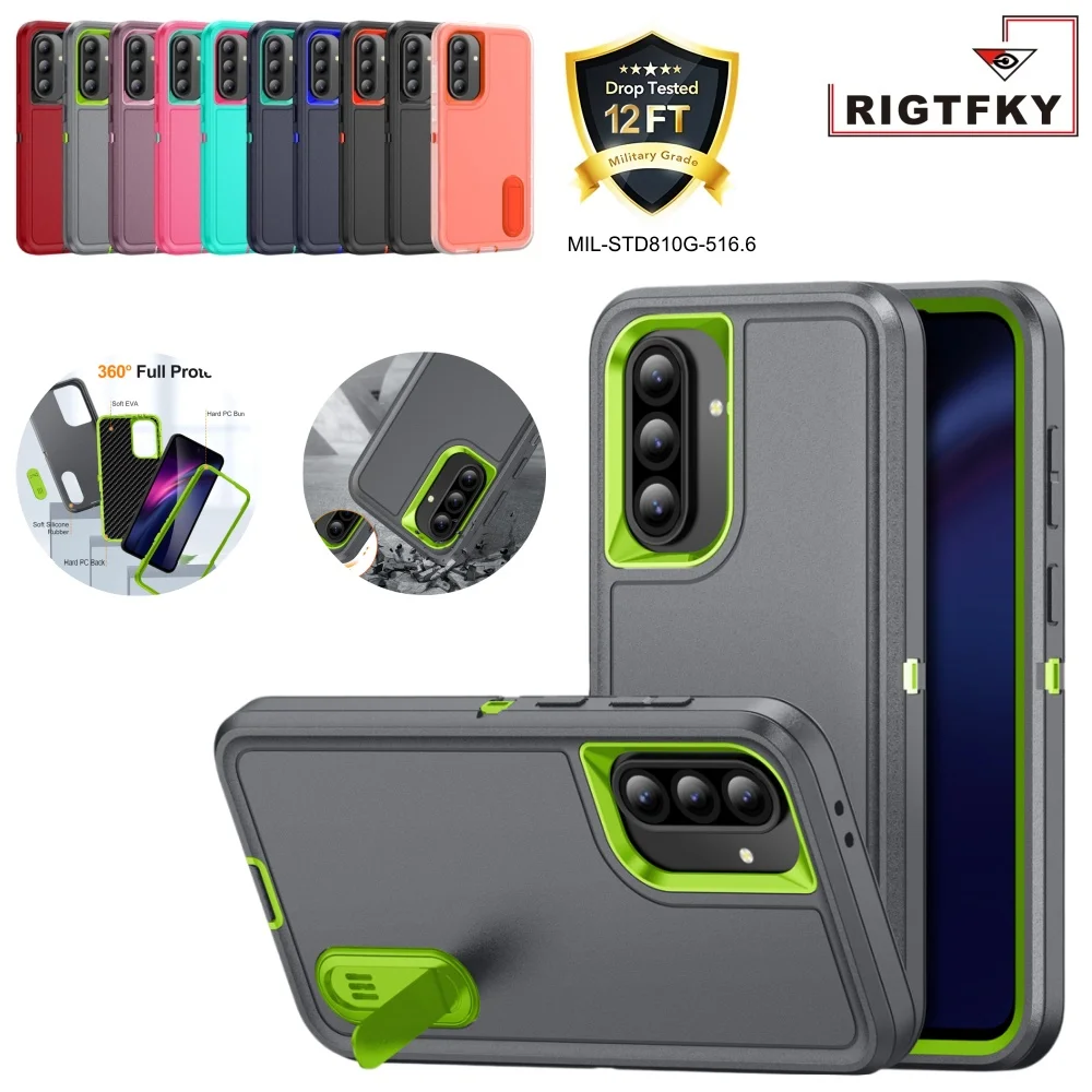 NEW Military Shock Absorption Armor Phone Case For Samsung A26 A36 A56 A16 A06 A15 A54 A14 A53 Full Body Protective Rugged Cover