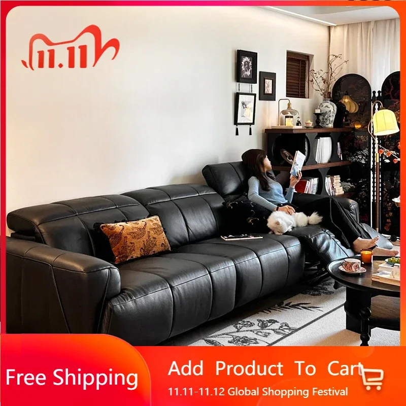 

Designer Electric Sofa Large Extendable Adjustable Leather Lounge Double Living Room Replica Apartment Muebles Trendy Furniture