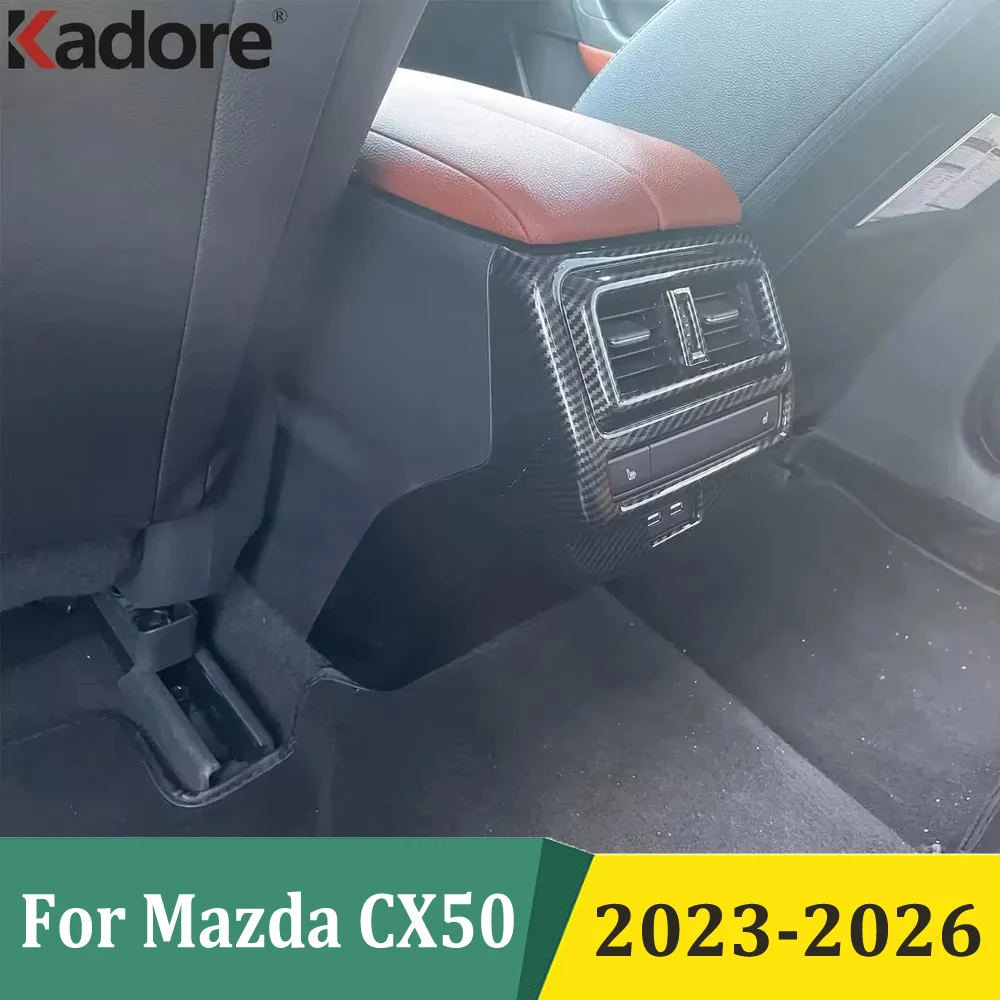 

Для Mazda CX-50 CX50 SUV 2023 2024 2025 2026 заднее сиденье, вентиляционное отверстие, литая крышка, накладка, аксессуары для интерьера