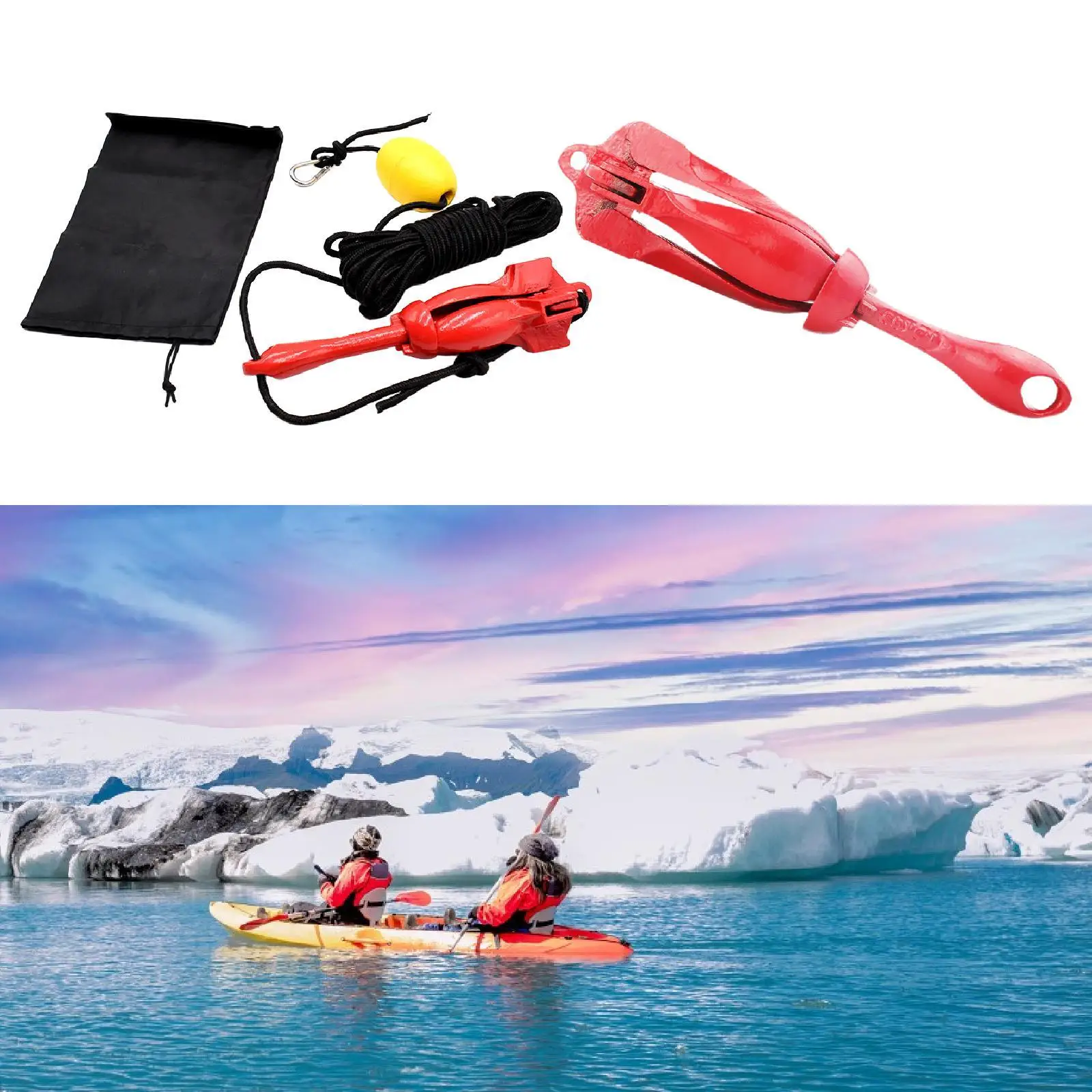 

Folding Grapnel Anchor Portable Universal for Watercraft Canoe Fishing Boat