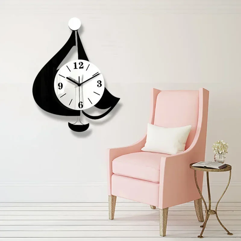 Smooth Sailing Decoration/ Modern Creative Sailboat Shape Swinging Wall Clock Home Decoration Living Room Bedroom Silent Clock