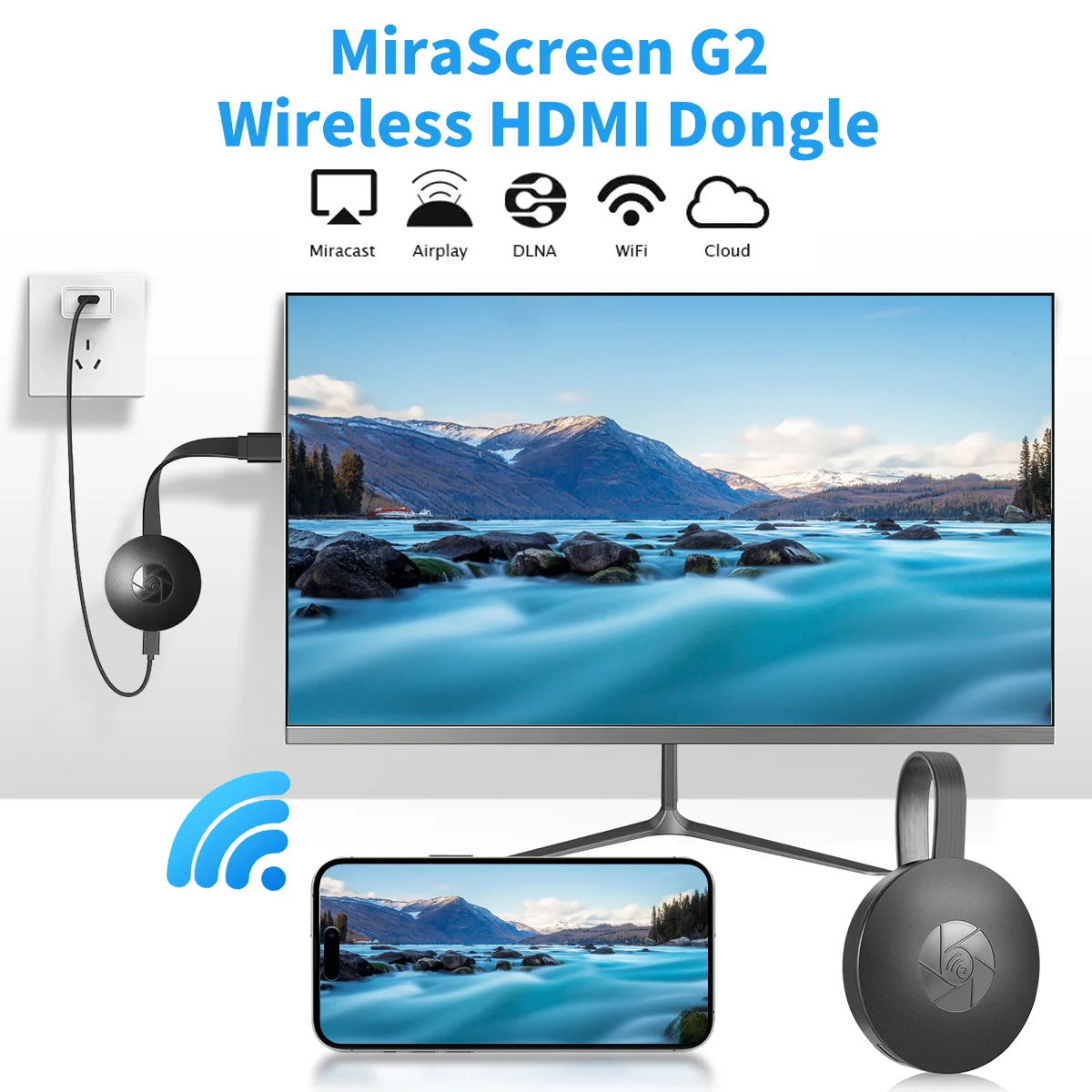 1080P G2 For MiraScreen Display Anycast HDMI-compatible Miracast TV Dongle For Ios Android Mirror Screen Wifi for TV Projector