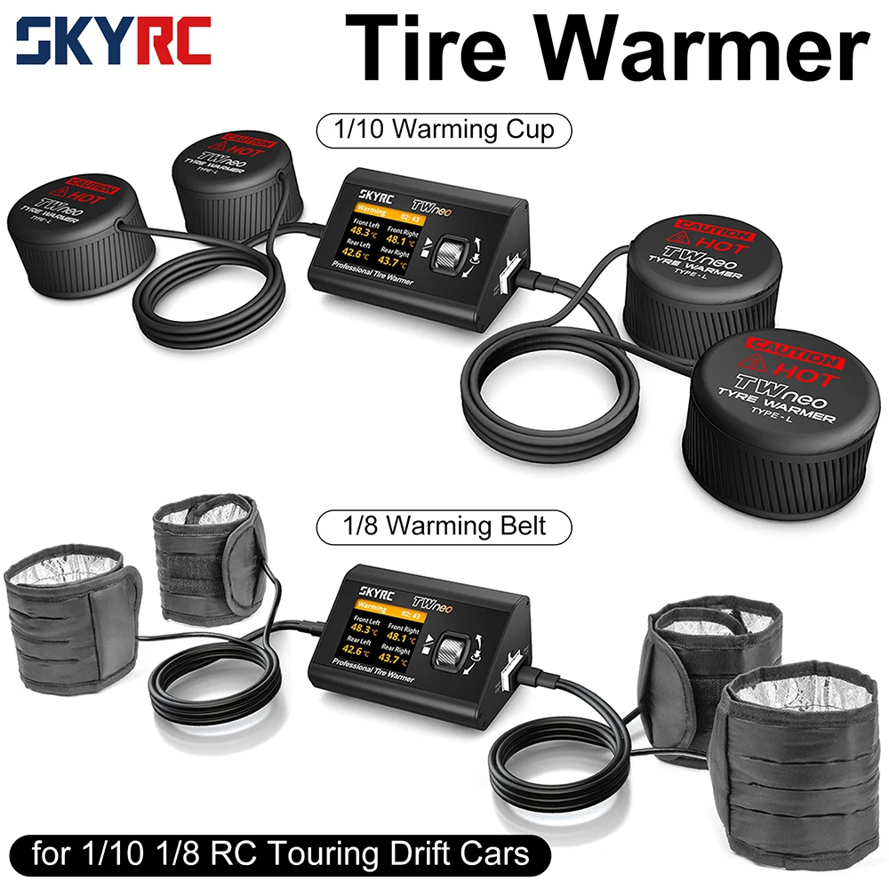 SkyRC TWneo RC Tire Warmer Heater 20–80℃  APP Control for 1/8 & 1/10 RC  Car Tires