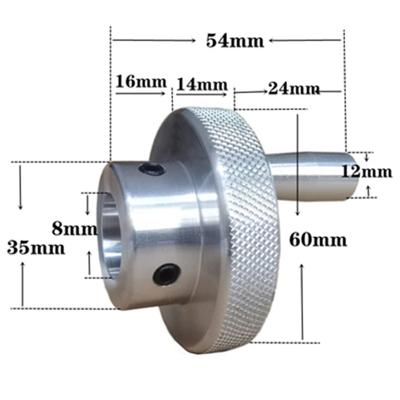 1Pcs Aluminum Alloy Mini Handwheel For Lathe/Miller Outer Dia 30mm 40mm 50mm 60mm Hand Wheel Bore 5/6/7/8/10/11/12/13/14/16/18mm