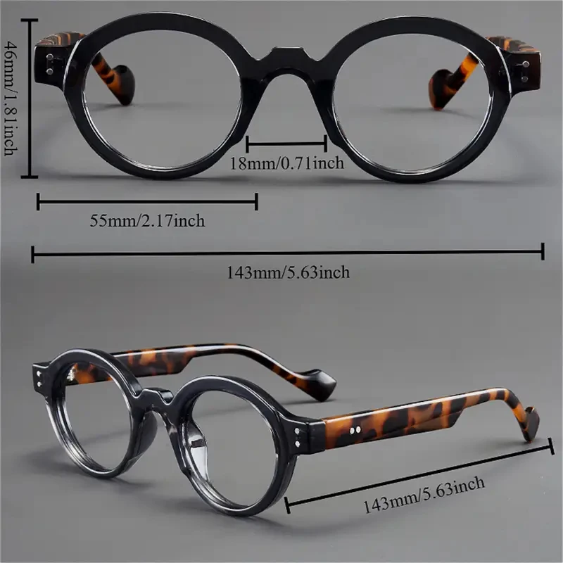 مجموعة من 2 نظارات قراءة كلاسيكية مستديرة ومربعة، مناسبة لكل من الرجال والنساء، مصممة للمساعدة في طول النظر الشيخوخي