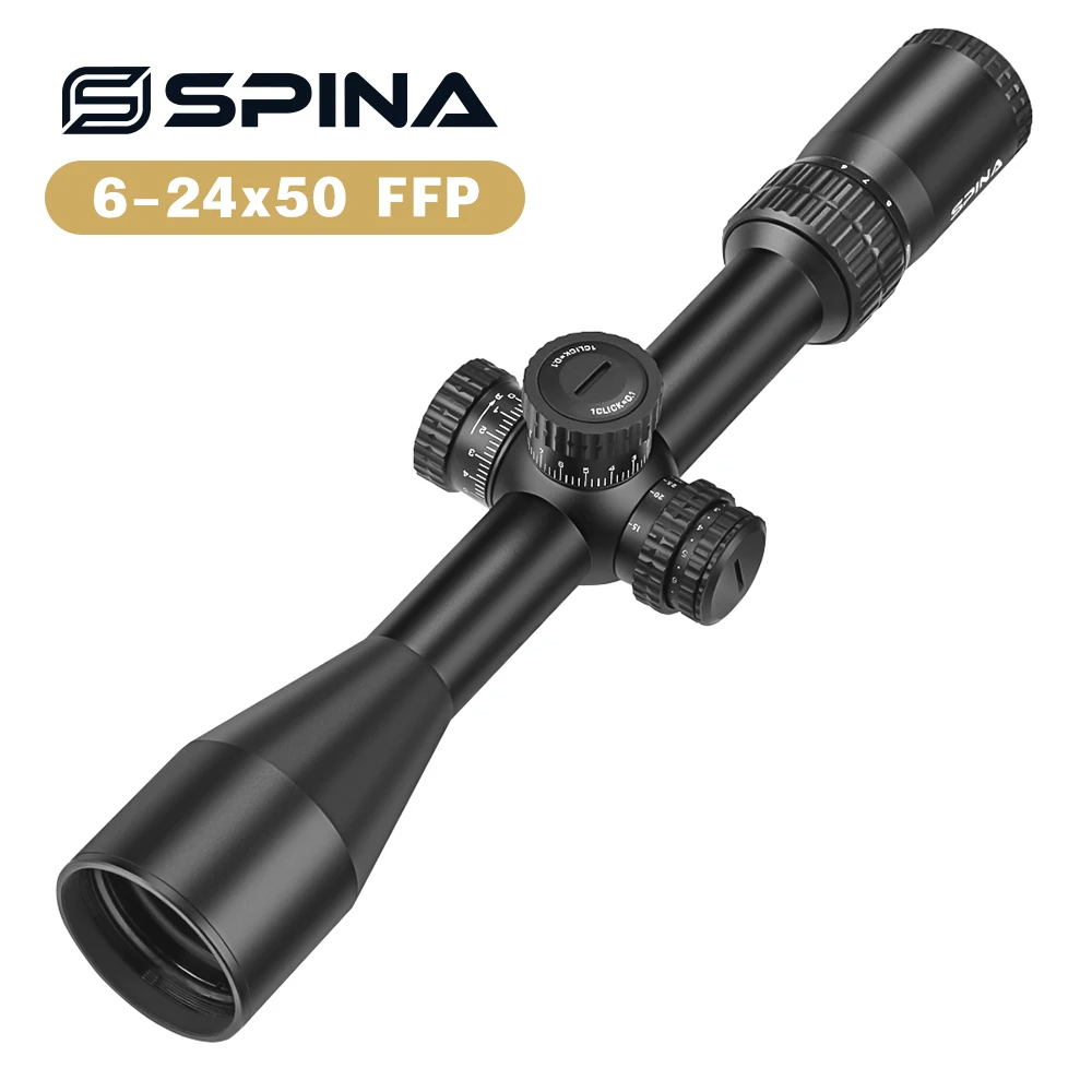 Spina Optics NovaForce 6-24x50 FFP Scope Illuminated Aluminum Alloy Professional High Power Tactical Scope
