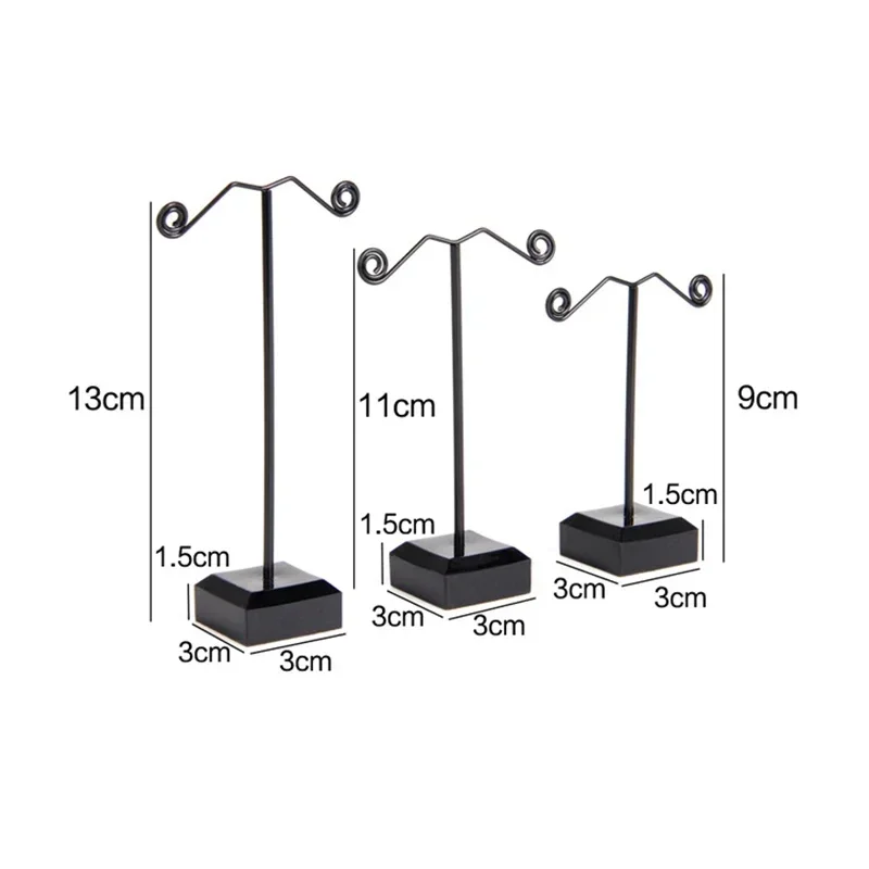 3 Pcs/set Metal Earring Display Stand Jewelry Display Shelf Organizer Earring Holder Acrylic Base