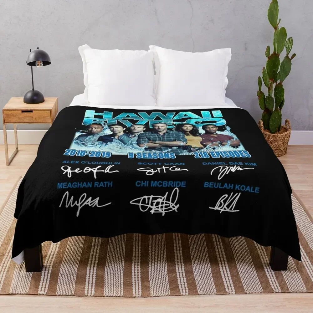 Hawaii Five 0 Cast Signed Movie 10 Episode 240 Throw Blanket Moving for babies Luxury Designer Blankets