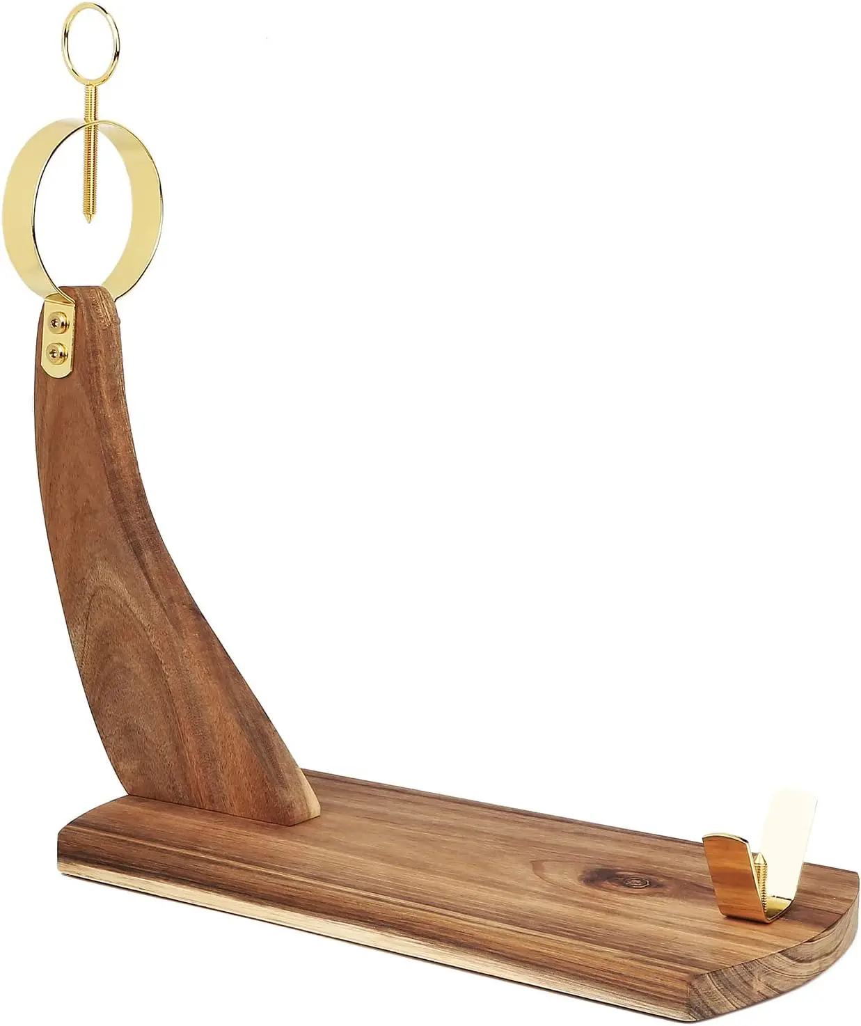 

Acacia Wood Ham Stand for Carving Spanish Hams & Prosciutto, Stable with Non-Slip Pads