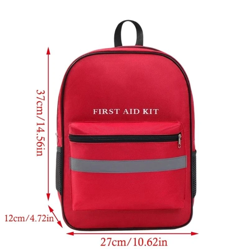 Empty First Aid Bag Lightweight Emergency Backpack With Multiple Compartments For Organized First Aid Storage F19E