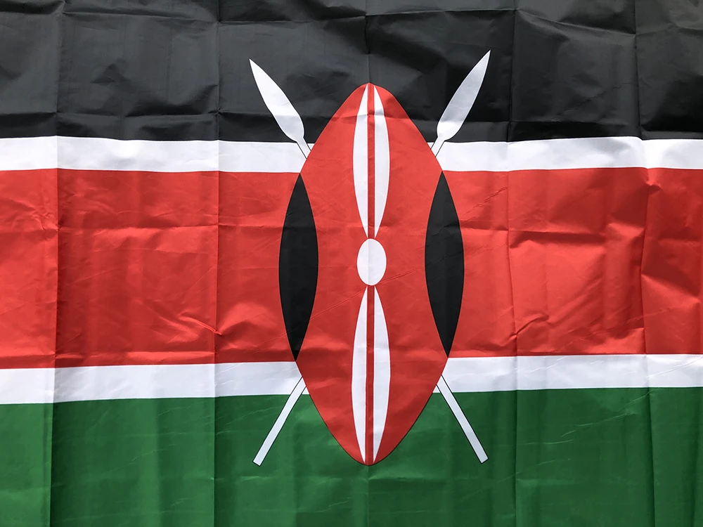 Zwjflagshow Kenya Vlag 3x5fts 90X150Cm Dubbelzijdig Bedrukt Hangend Polyester Standaard Kenya Vlag Banner Voor Huisdecoratie