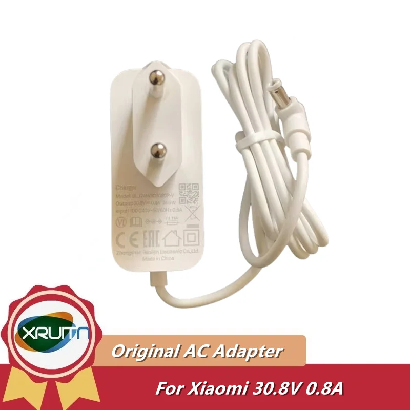 Original BLJ24W308080P-V 30.8V 0.8A 24.6W AC Adapter Charger for Xiaomi 1C K10 G10 Dreame V8 V9 V9B V10 V11 V12 Power Cable