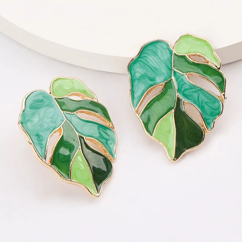 Adolph Trending Hollow Leaf Stud Earring Fashion Party Exaggerate Minimalist Earrings Jewelry For Woman Gifts Wholesale 2023 New