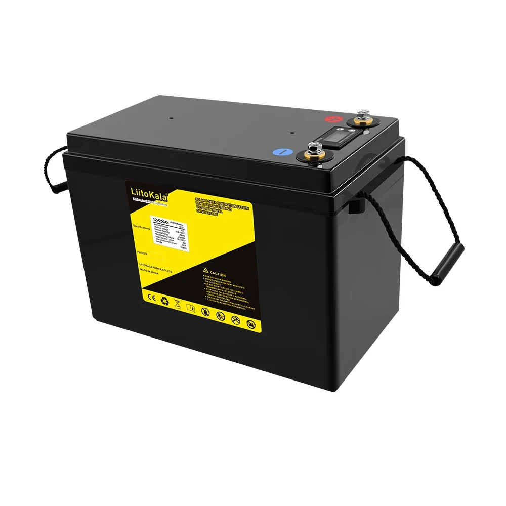 LiitoKala 12V 100A 120A 150A 200AH+LCD lifepo4 batterij 4S 12.8V 200Ah met spanningsdisplay - afbeelding 2