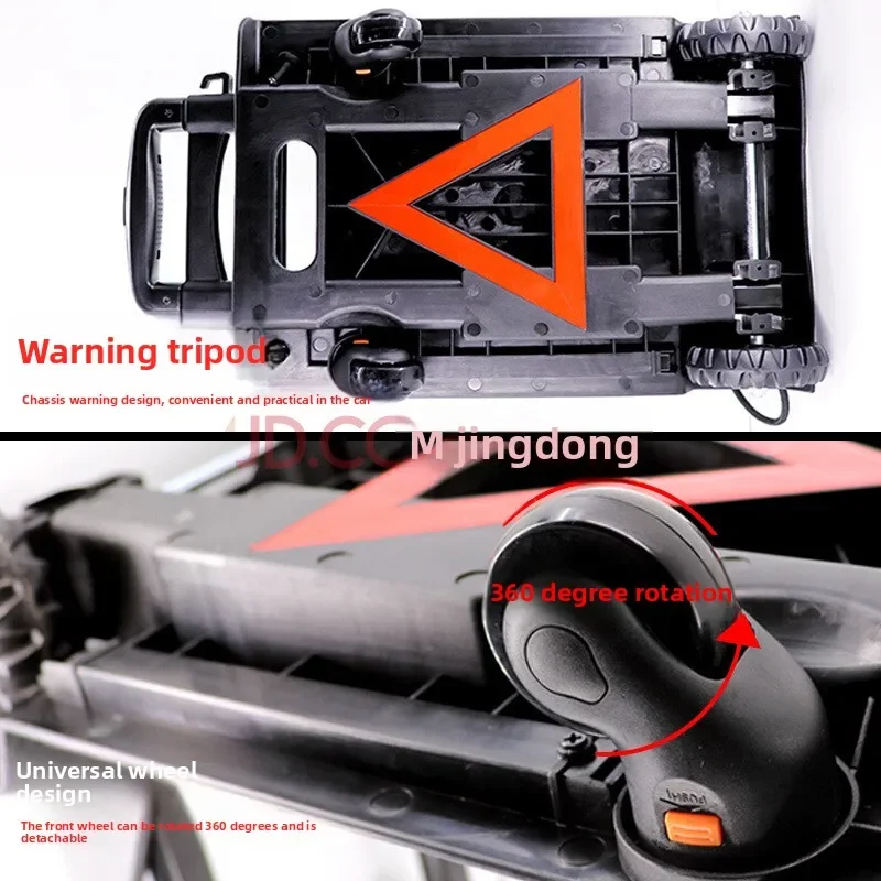 عربة قابلة للطي، عربة مسطحة، نموذج حقيبة بأربع عجلات #4