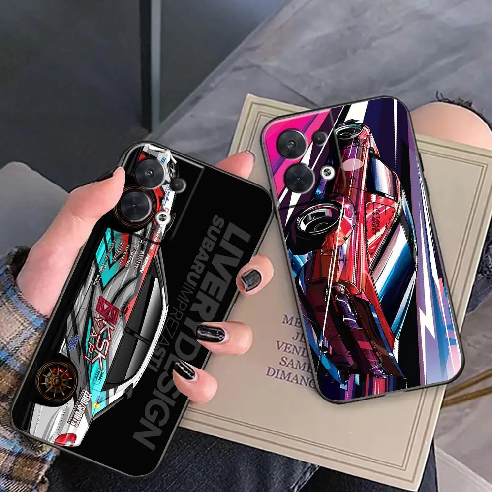 Tokyo Sports Car JDM Drift Phone Funda Coque Case For OPPO FIND X5 X3 X6 RENO 10 8 7 7Z 2Z 6 6Z 5 4 Lite Pro Plus 5G Case Shell