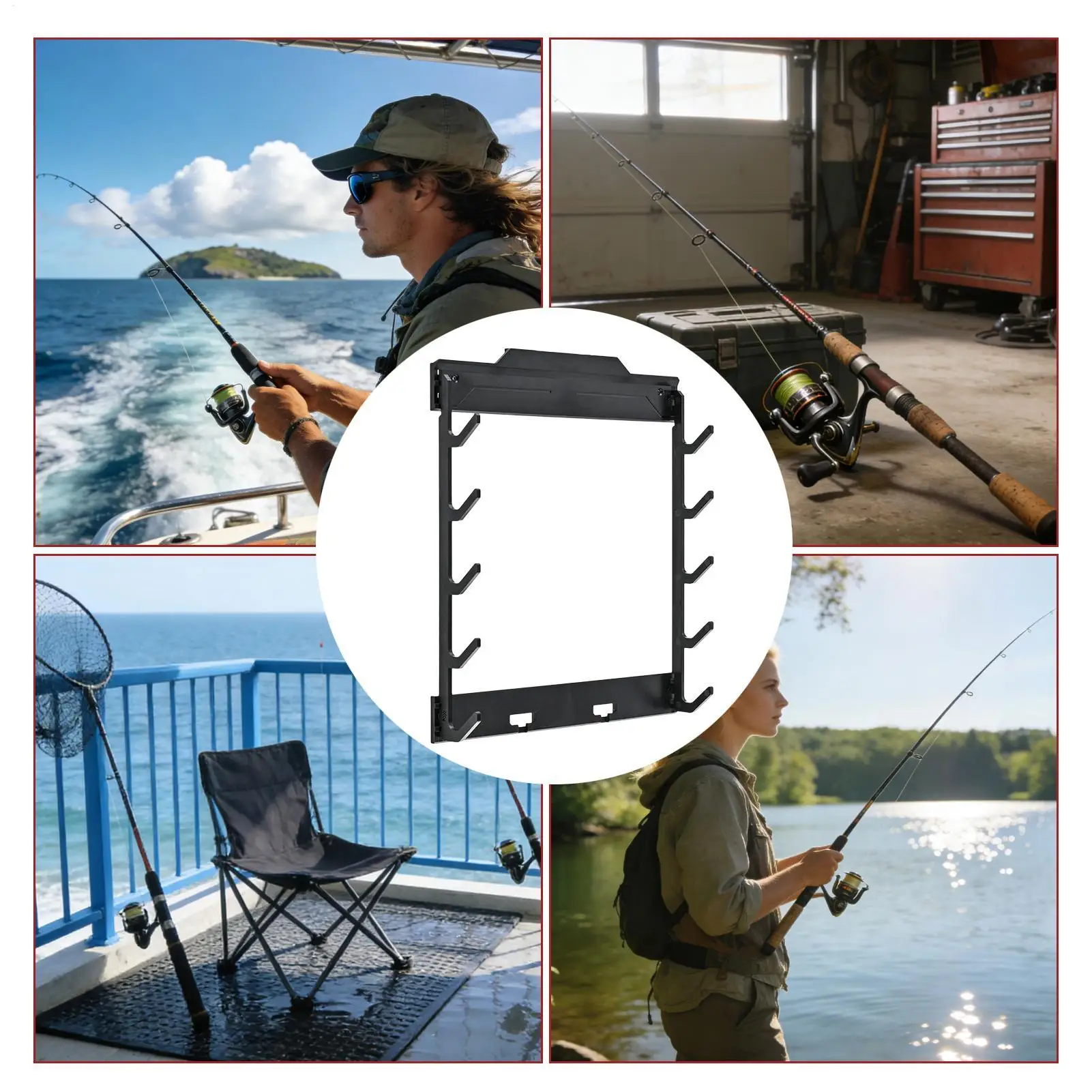 Fishing Pole Holders Space-Saving Expandable Splicing Storage Fishing Rod Storage Rack For Gear Tool Equipment Home Apartment