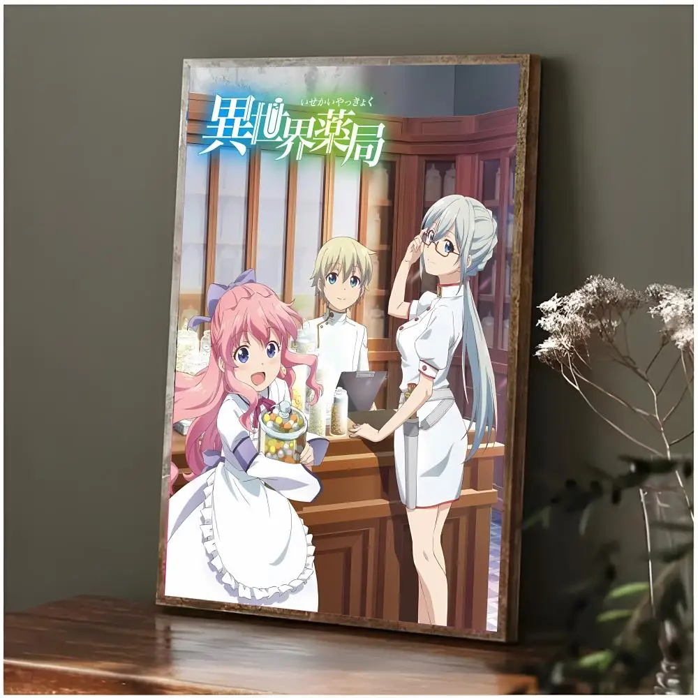 Isekai Healing Anime P-Parallel World Pharmacy Poster Modern Wall Art Bedroom Living Room Print Unframed