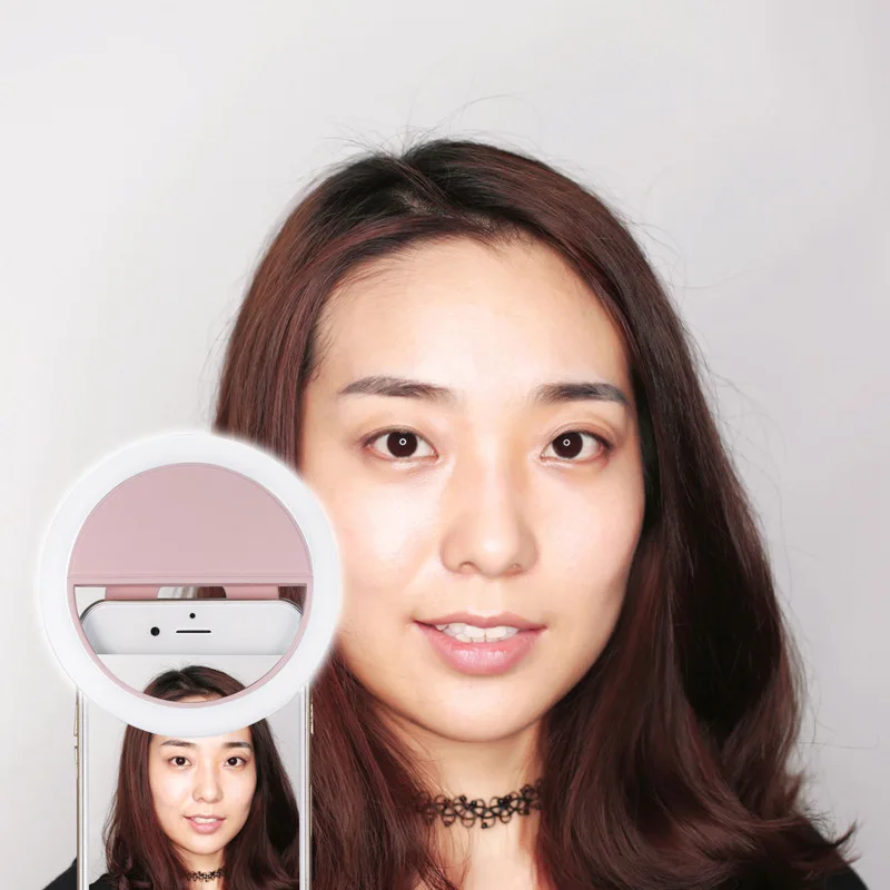 Portable Mini Selfie Fill Light Rechargeable 3 Modes Adjustable Brightness Clip On For Mobile Phone Computer Fill Light