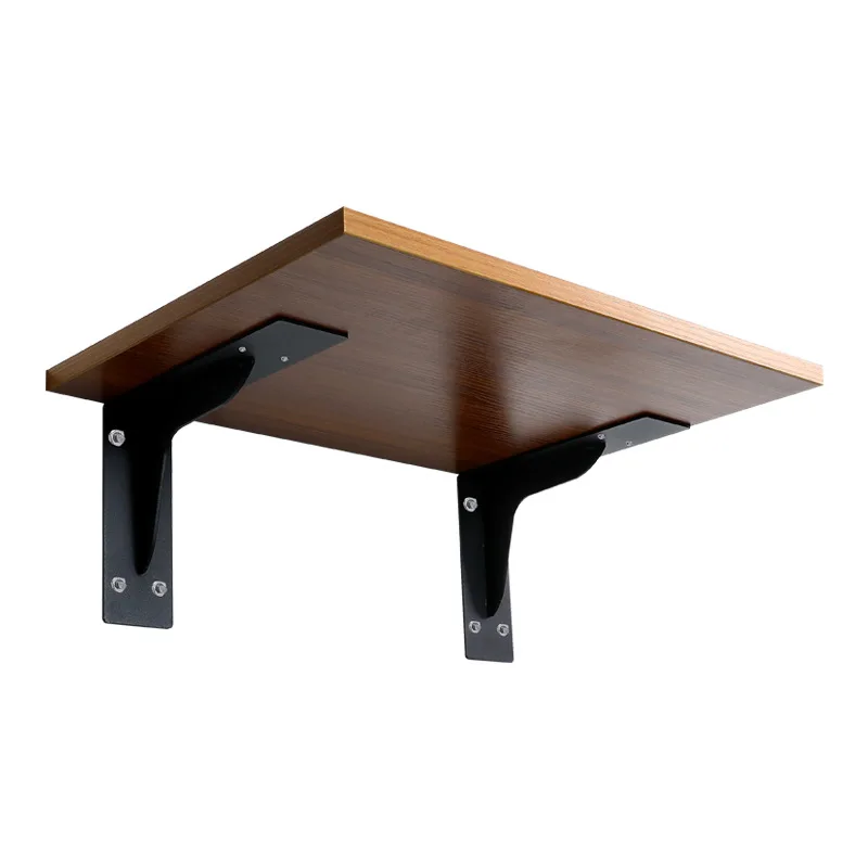 2PCS Thickened Heavy-Duty Triangular Bracket Wall Fixed Layer Plate Bracket Storage Rack Suspended TV Cabinet Hidden Suspended