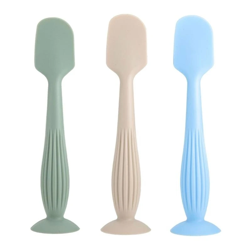 

J15U 3Pcs Baby Cream Brush with Suction Cup, Diaper Cream Spatula for Butt Cream Pasting Portable Ointment Applicator