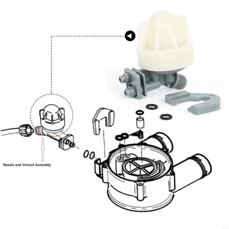 Water Softener Maintenance Nozzle and Venturis Assembly Replace for 7165704