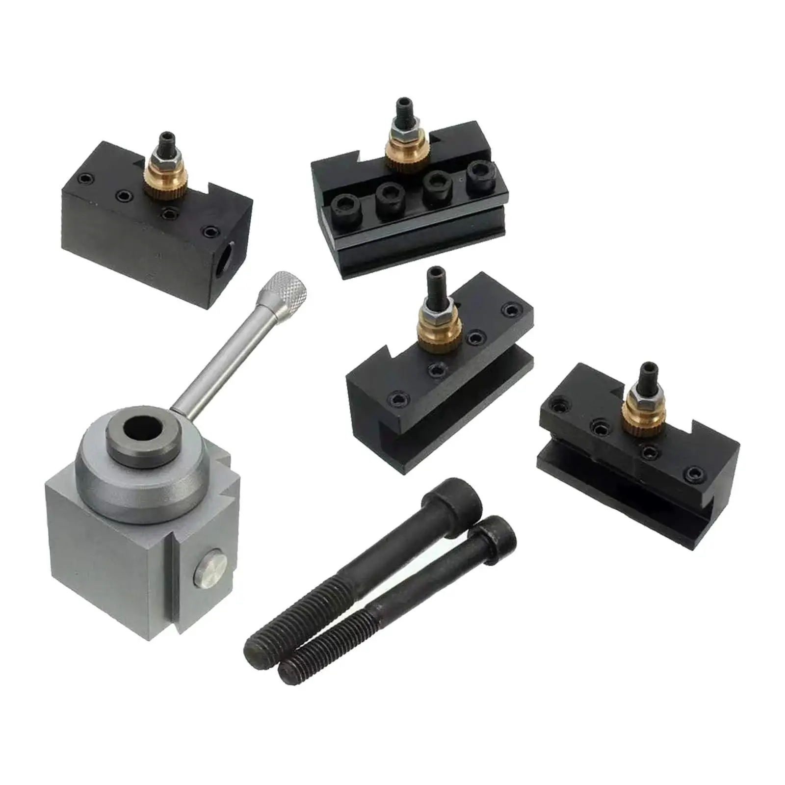 

Quick Change Lathe Head Tool Set Tool Post and Cutter Holders Multipurpose Accessories for Small Lathes Wedge Shaped Holder