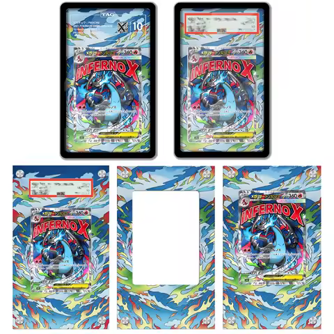 Art Display for Pokemon Card Charizard Ptcg Mega Dream Game Card Expand Art Display Case Psa Protective Storage Box Display Rack