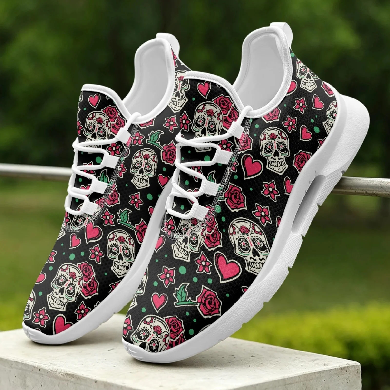 XIXIRIMIDO Women's Lace-up Casual Shoe Nurse Shoes Women's Sandals Men's Sneakers and Casual Shoes Tenis Feminino Halloween