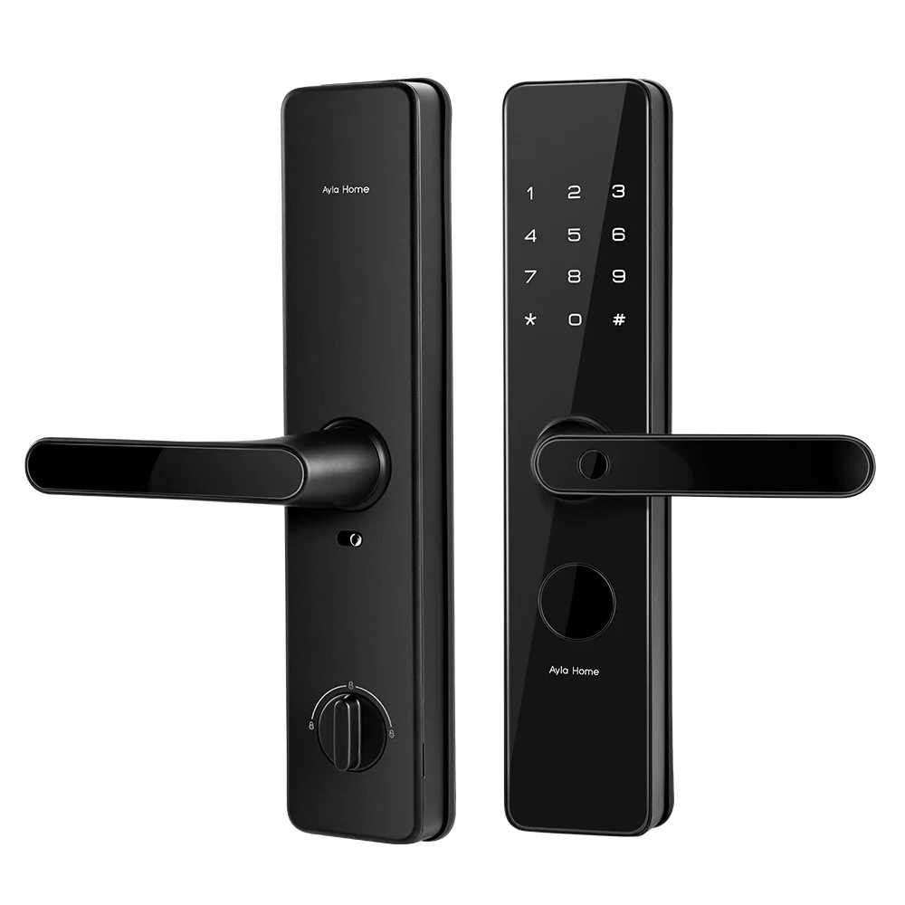Smart Door Lock Digital Electric Fingerprint Doorlock With Key Zigbee Door Locks For Home Wooden Doors Anti-Theft