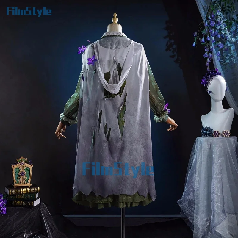 Anne Ley cosplay identity v anime women fashion dress cloak toy merchant role play clothing full set costumes new filmstyle